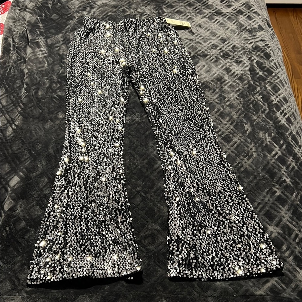 Sequin Flare Pants